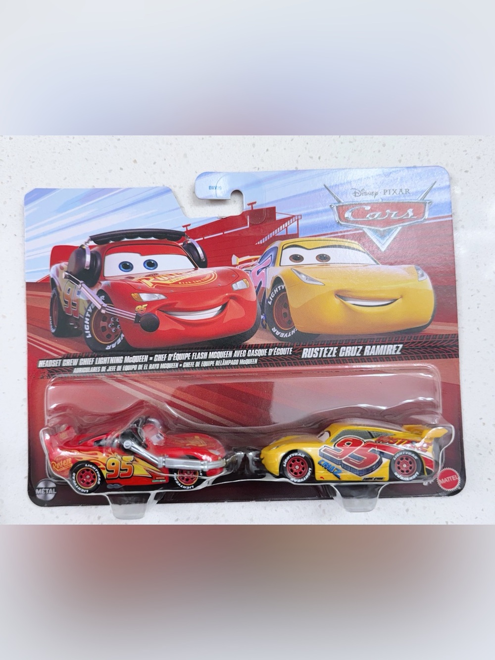 Disney Pixar Cars Crew Chief Lightning McQueen and Rusteze Cruz Ramirez Mattel